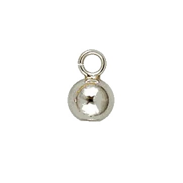 Zilver inlakbal - open oog 2,50 mm