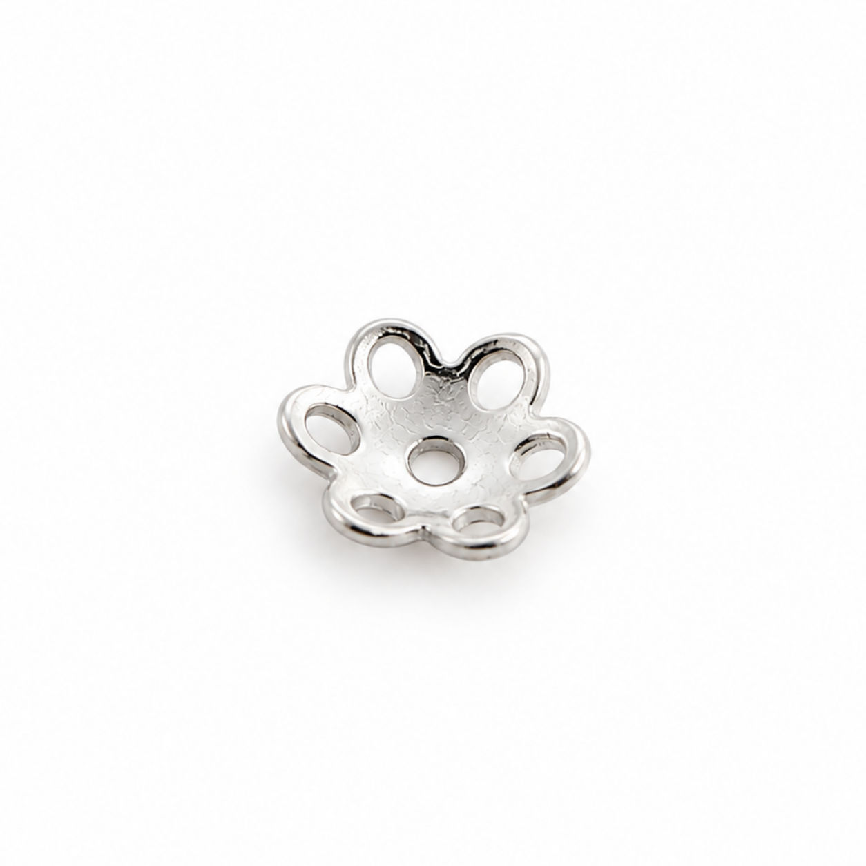 Zilver bloem hol 5,00 mm