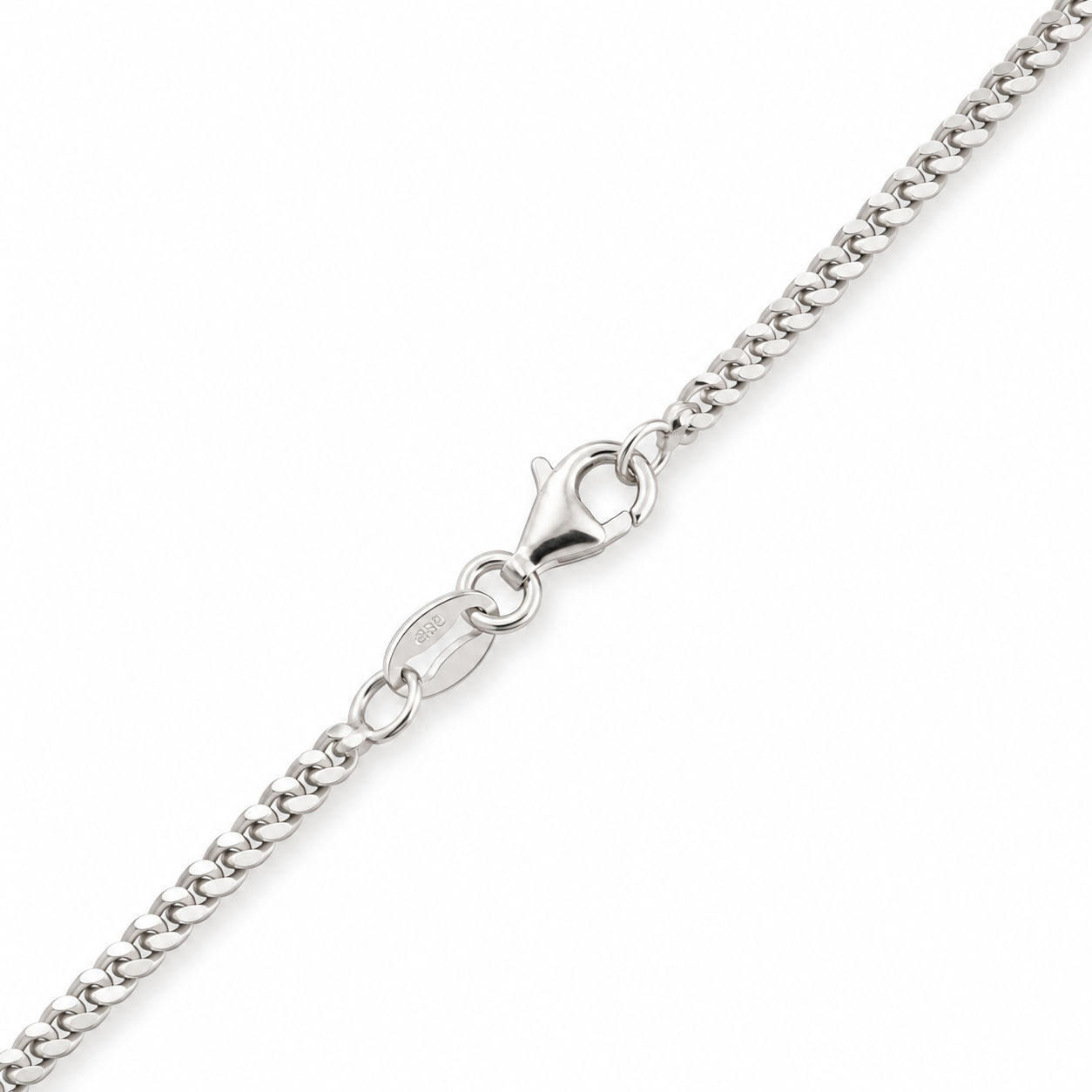 Zilver gourmet collier 2,00 mm 60 cm