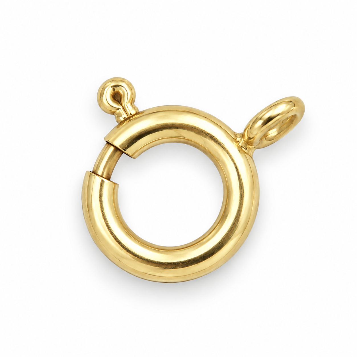 Zilver 925/- G.VERGULD veerring 7,00 mm OP=OP 10 stuks