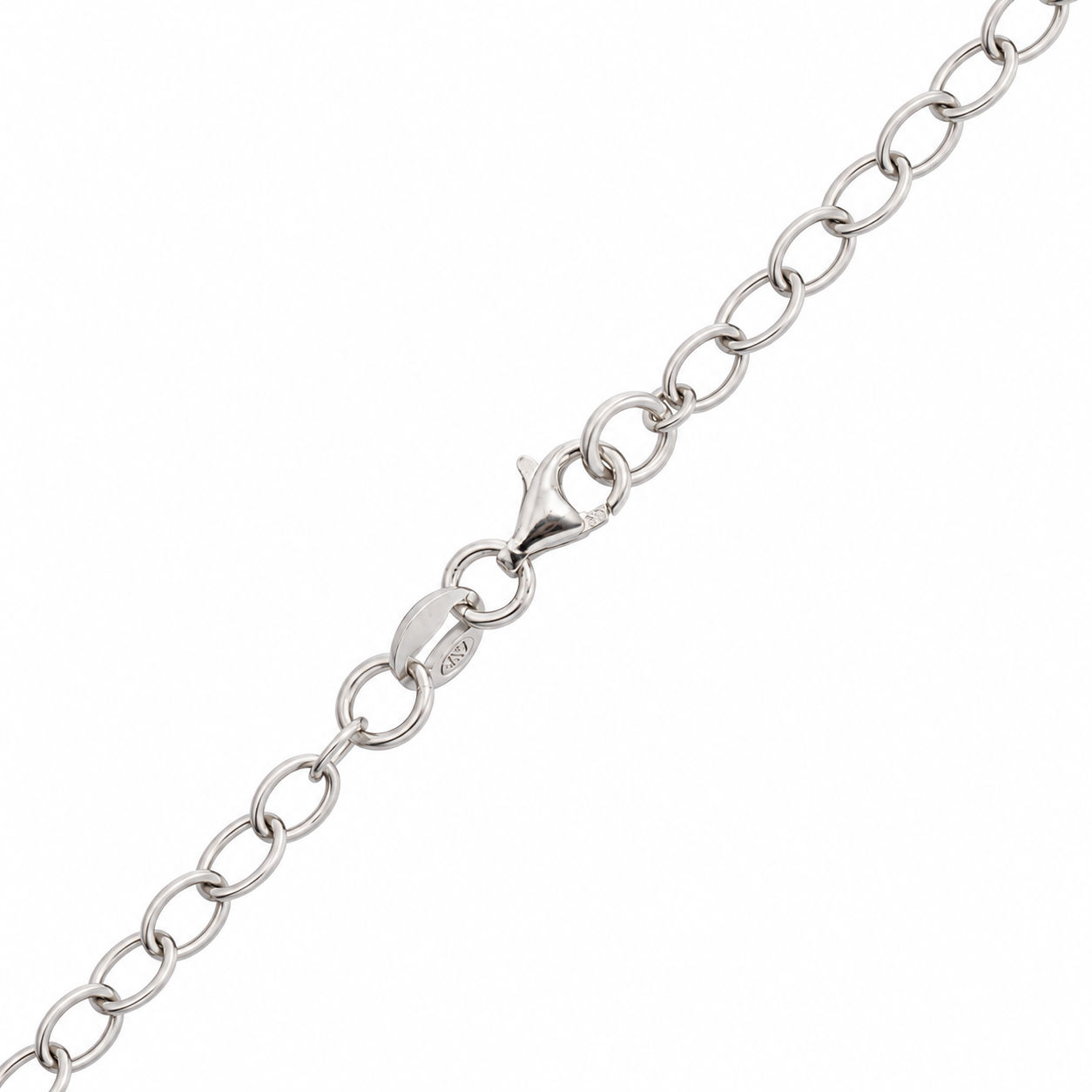 Zilver anker ovaal collier 2,70mm 60cm