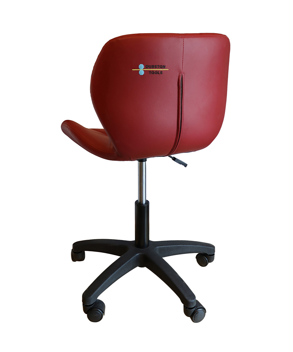 DURSTON stoel - Rood PU leer met wielen