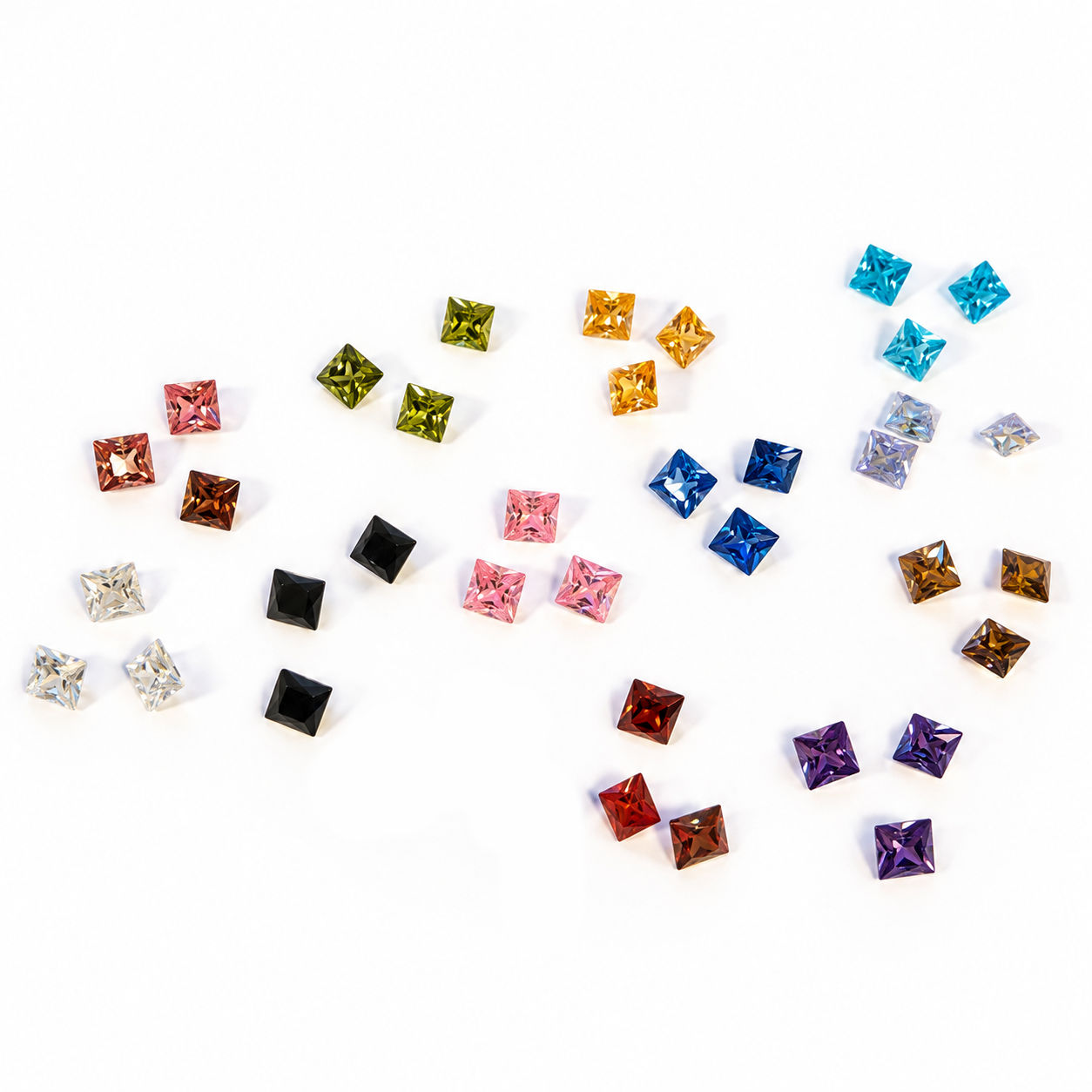 Ass. zirc H&H carre. 3x3mm 36delig