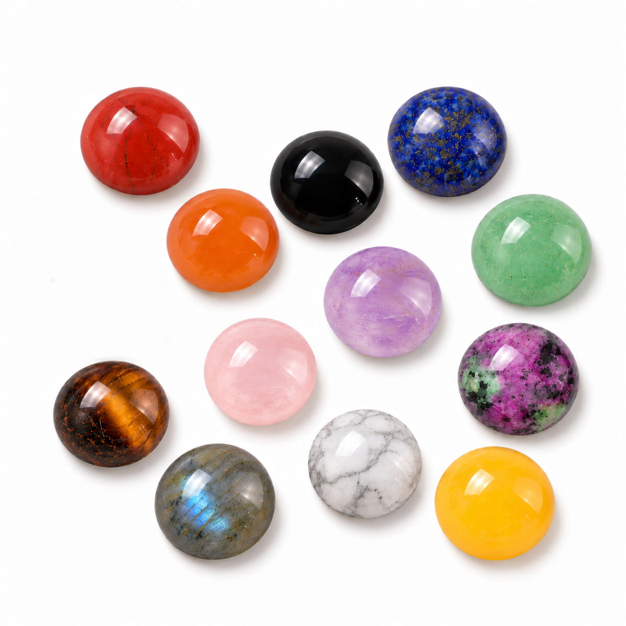 Cabochon set 8,00 mm 12 stuks
