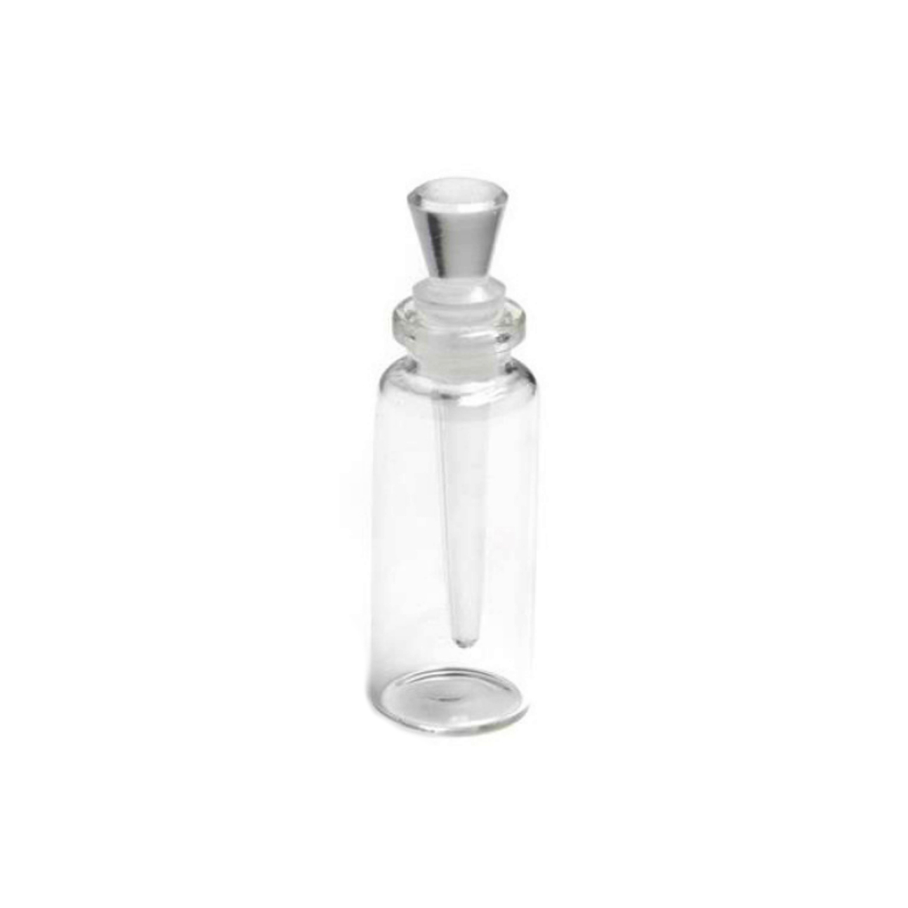 Glazen flesje + glazen pipet toetswater