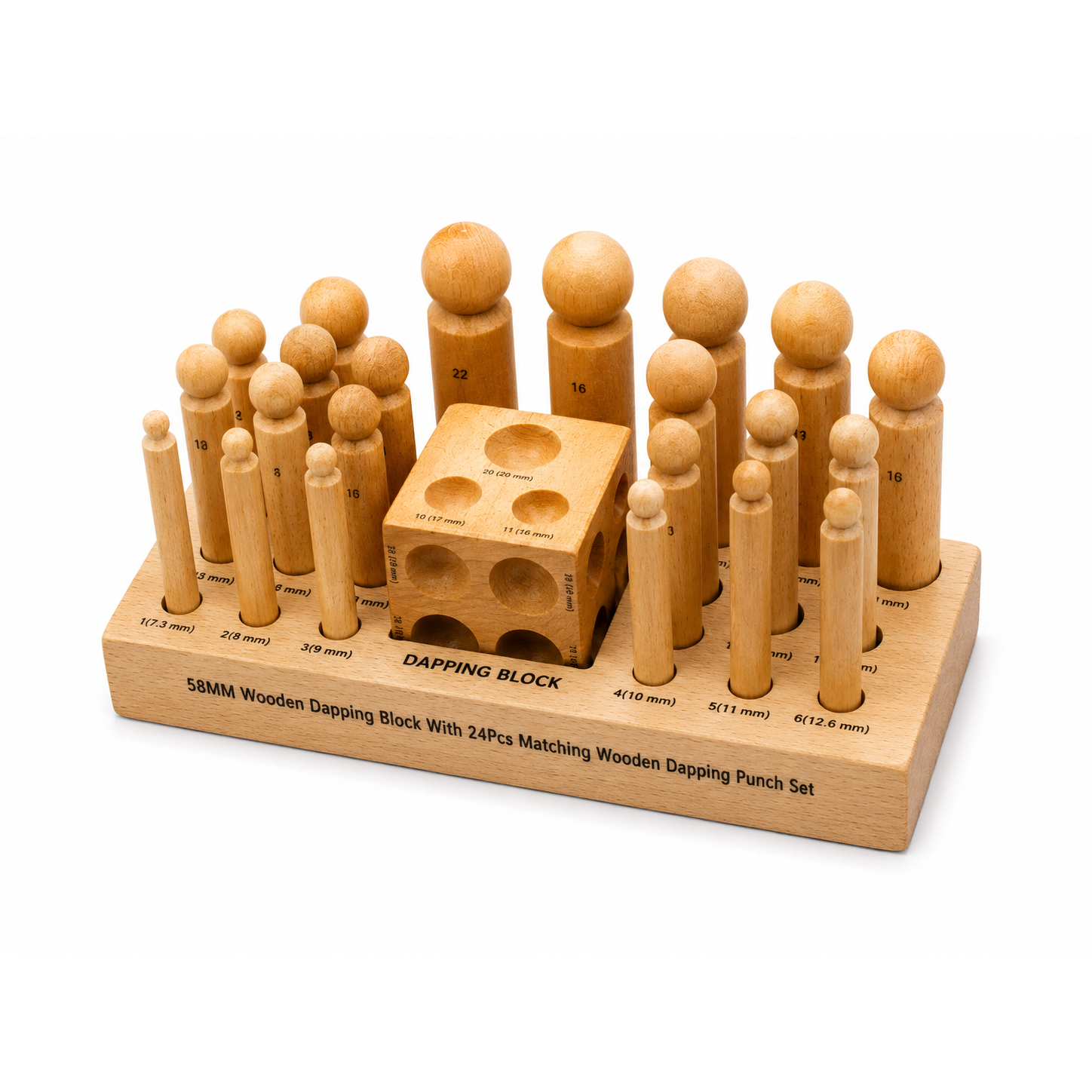 Houten bolponsenset