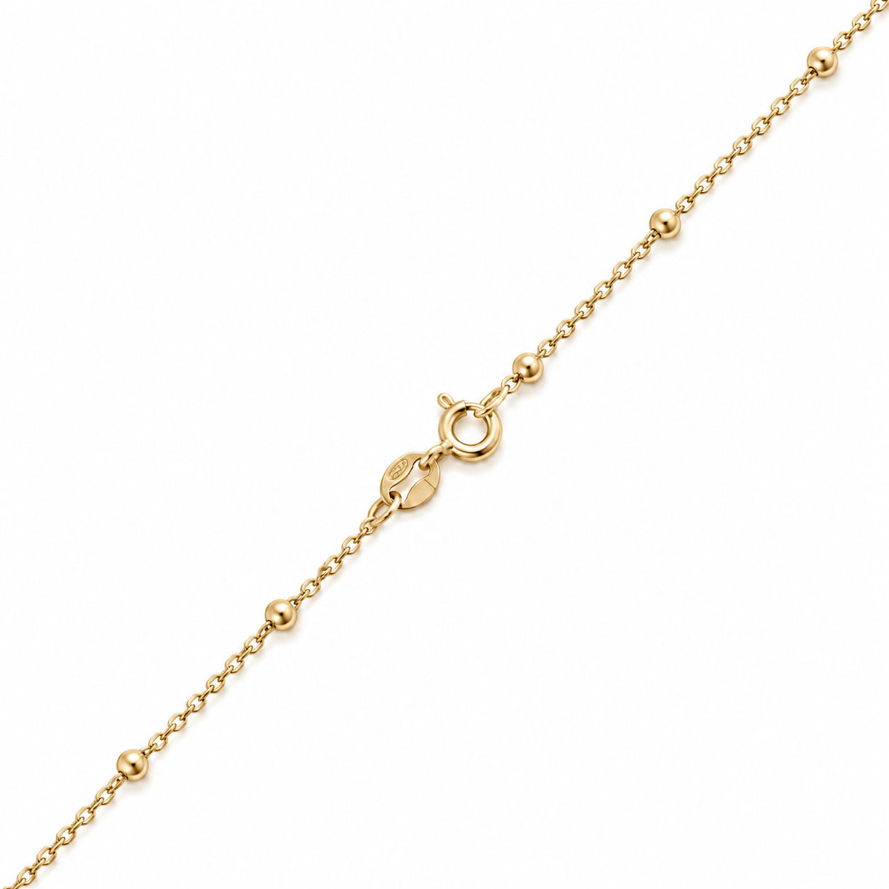 Zilver 925/-  Bamboe collier 1,10mm 40cm G.VERGULD