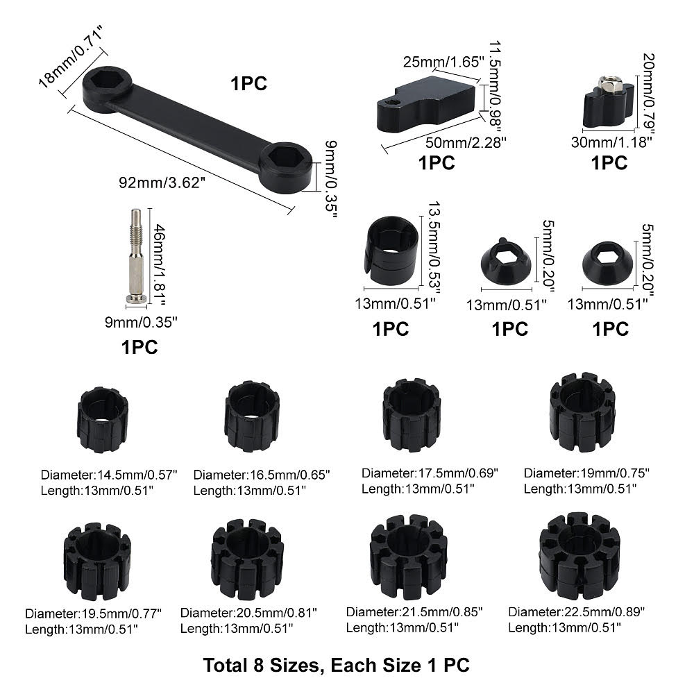 Kunststof ringenklem ( inwendig ) OP = OP