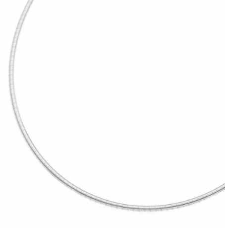 Zilver omega collier rond 2,10 mm OP=OP