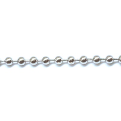 Zilver balletjes collier 1,50 mm RESTSTUK 200 cm