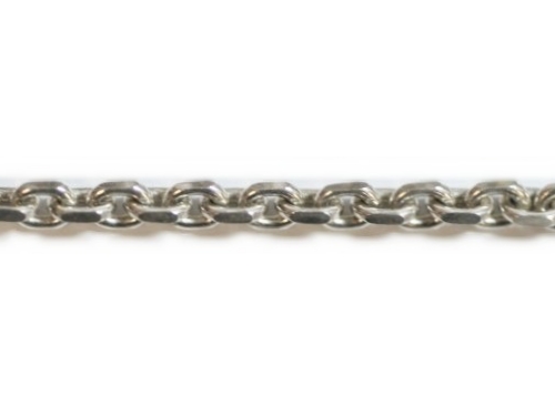 Zilver geslepen anker collier 2,20 mm RESTSTUK 26 cm