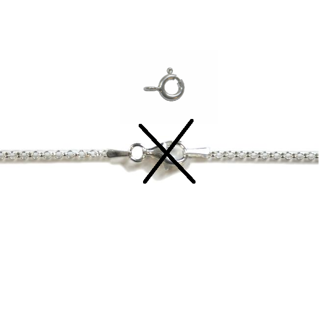 Zilver jasseron collier 1,80 mm 45cm