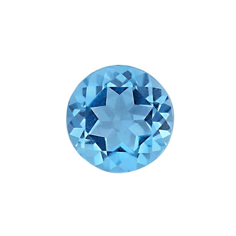 Topaas blauw echt rond 1,25mm