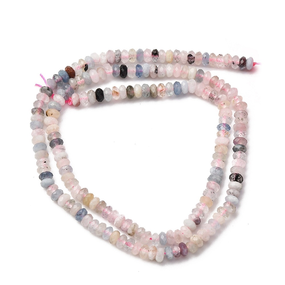 Morganiet snoer disc facet 4x2,5 mm