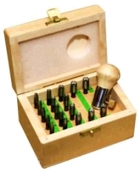 SHOWMODEL Steenaandruk set 22 stuks 1,5 - 9,9 mm