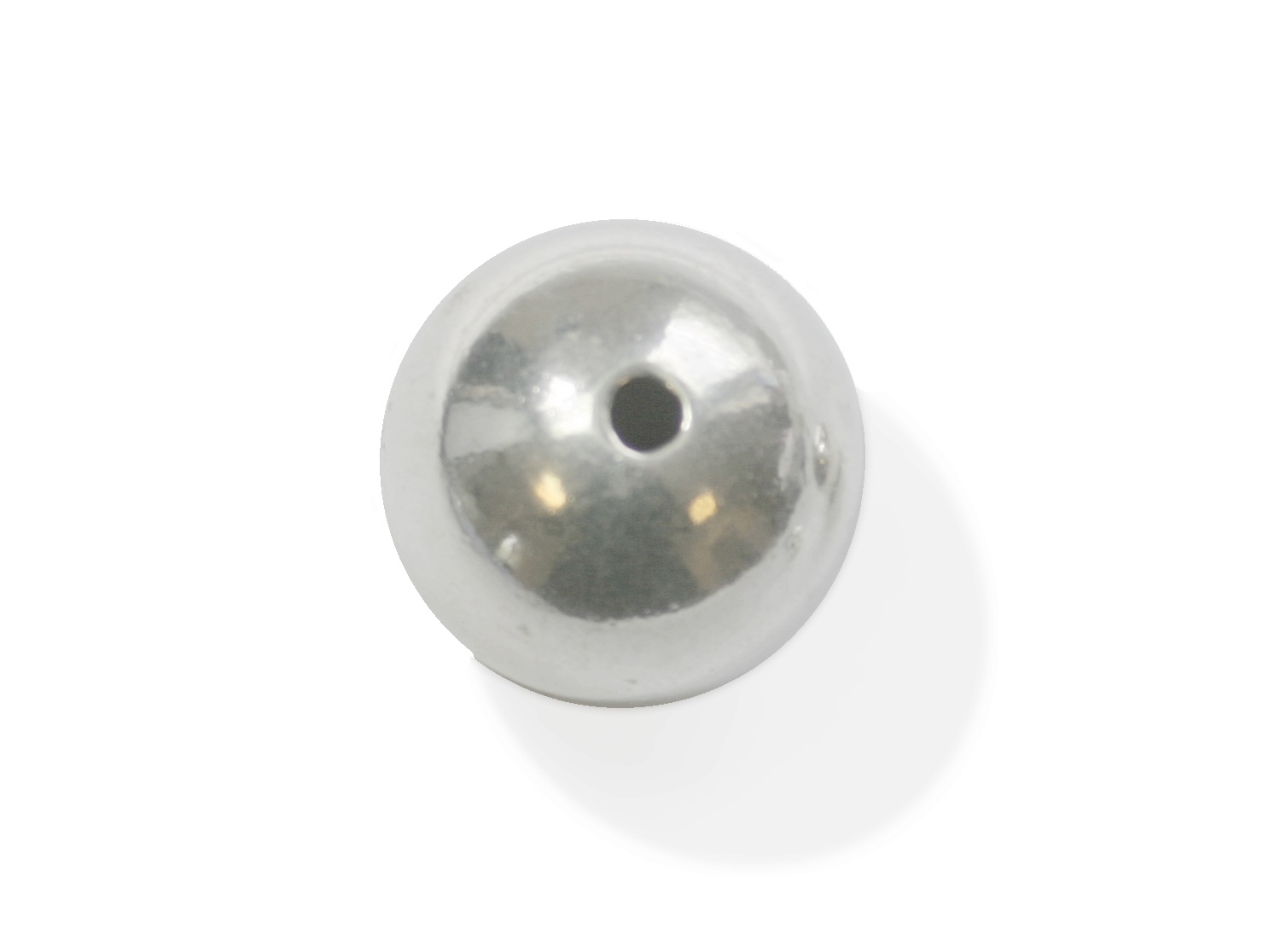 Zilver bal 2- gaten 9,00 mm OP=OP
