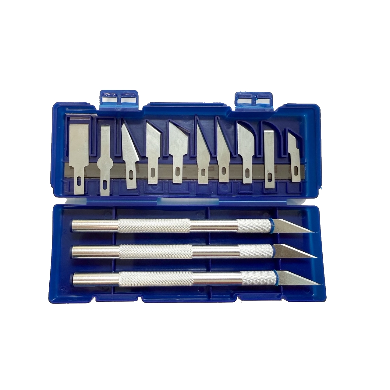Scalpelmet set - div messen met 3 houders