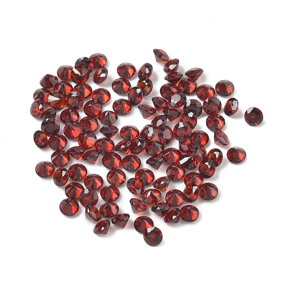 Nat. Granaat rond rood 2mm 5 stuks
