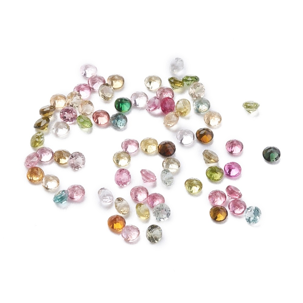 Nat. toermalijn rond 1,5mm 5 stuks