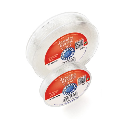 Elastic cord 1,00 mm 100 m transparant.