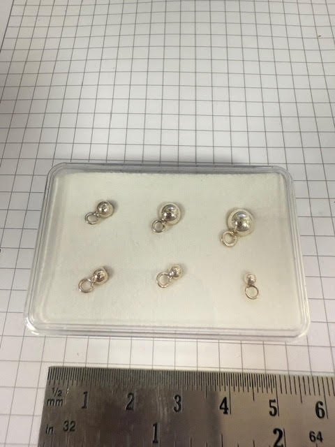 Zilver 925/- oud-showdoosje: 2,5-6mm