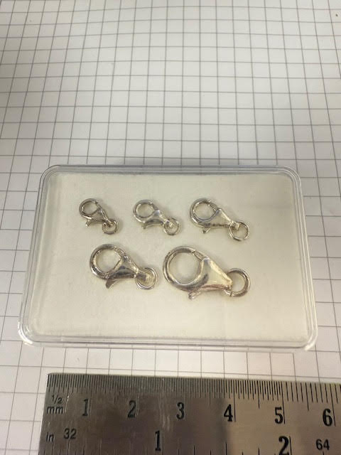 Zilver 925/- oud-showdoosje: 8 tm 16mm