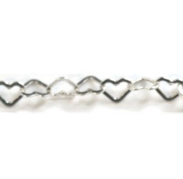 15cm reststuk Zilver hartjes collier 4,50 mm