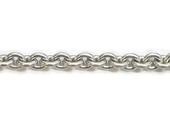 40 cm reststuk Zilver anker collier rond 3,10 mm
