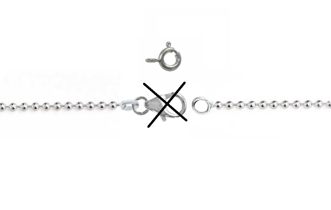 Zilver balletjes collier 1,50 mm 40cm OP=OP