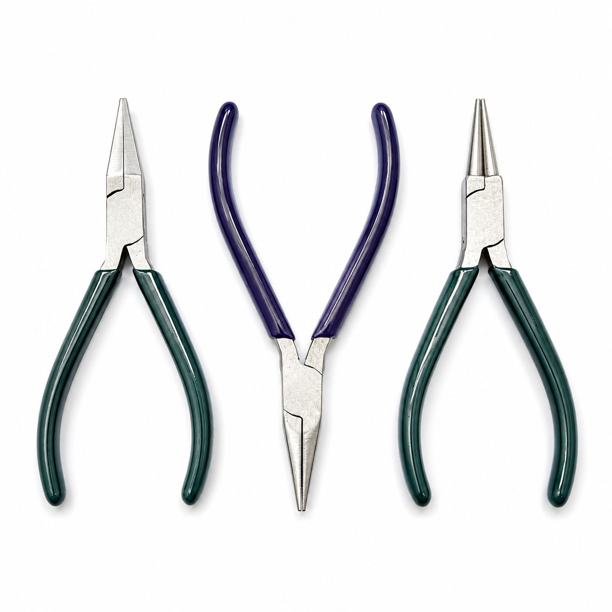 Set van 3 tangen XS (vlak, rond, spits)
