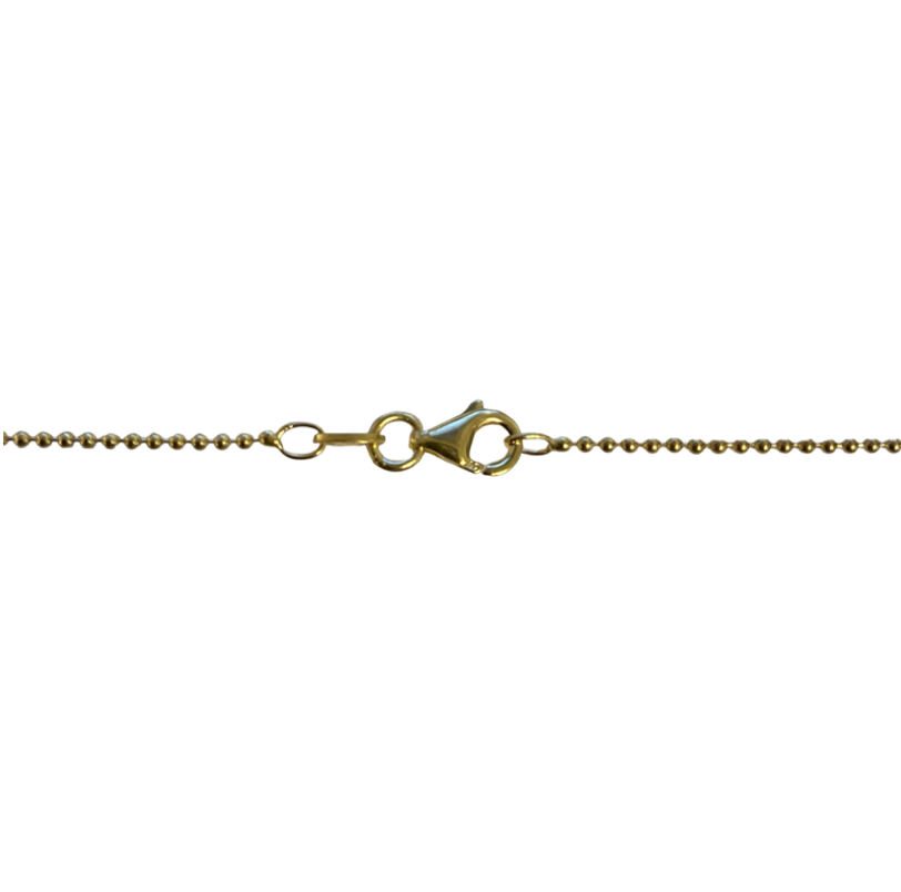 14-geel balletjes collier 1,20 mm 45cm