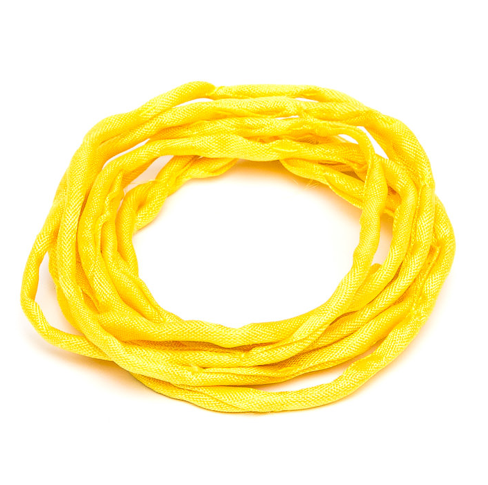 Habotai zijdeband 3mm 10m geel
