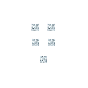 Zirconia carré wit H&H 5a 2,5x2,5 mm 5x