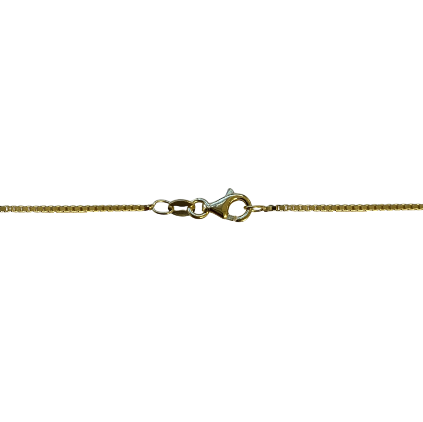 14-geel venetiaans collier 1,00mm 42cm