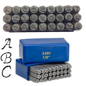 Sierletter stempel set 3mm