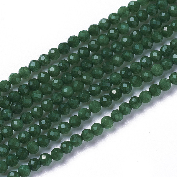 Jade snoer rond groen facet 2-2,5 mm.