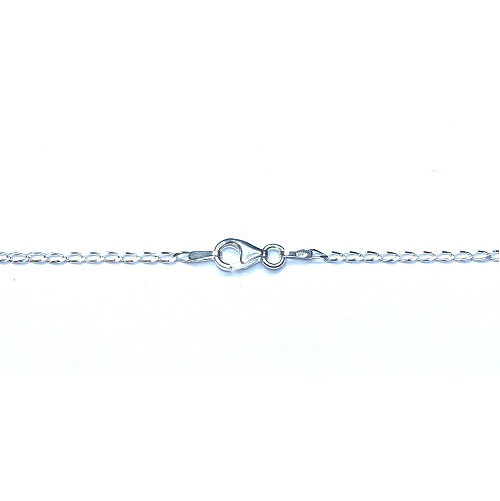 Zilver schakel collier 1,75x0,90mm 60cm