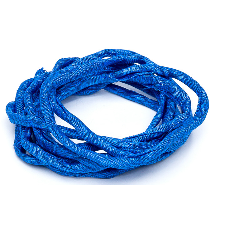 Habotai zijdeband 3mm 10m blauw