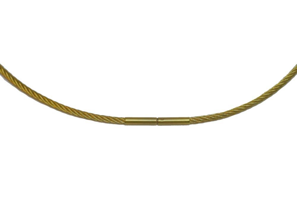Edelstaal spang verguld 1,50 mm 42 cm