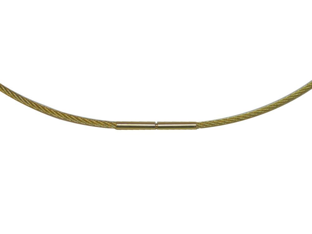 Edelstaal spang verguld 1,00 mm 42 cm