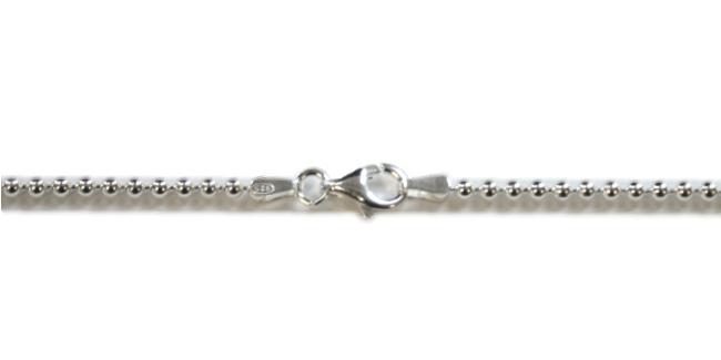 Zilver balletjes collier 2,20 50cm UITL