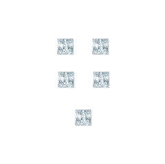 Zirconia carré wit H&H 5a 4x4 mm 5x