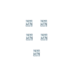Zirconia carré wit H&H 5a 3,5x3,5 mm 5x