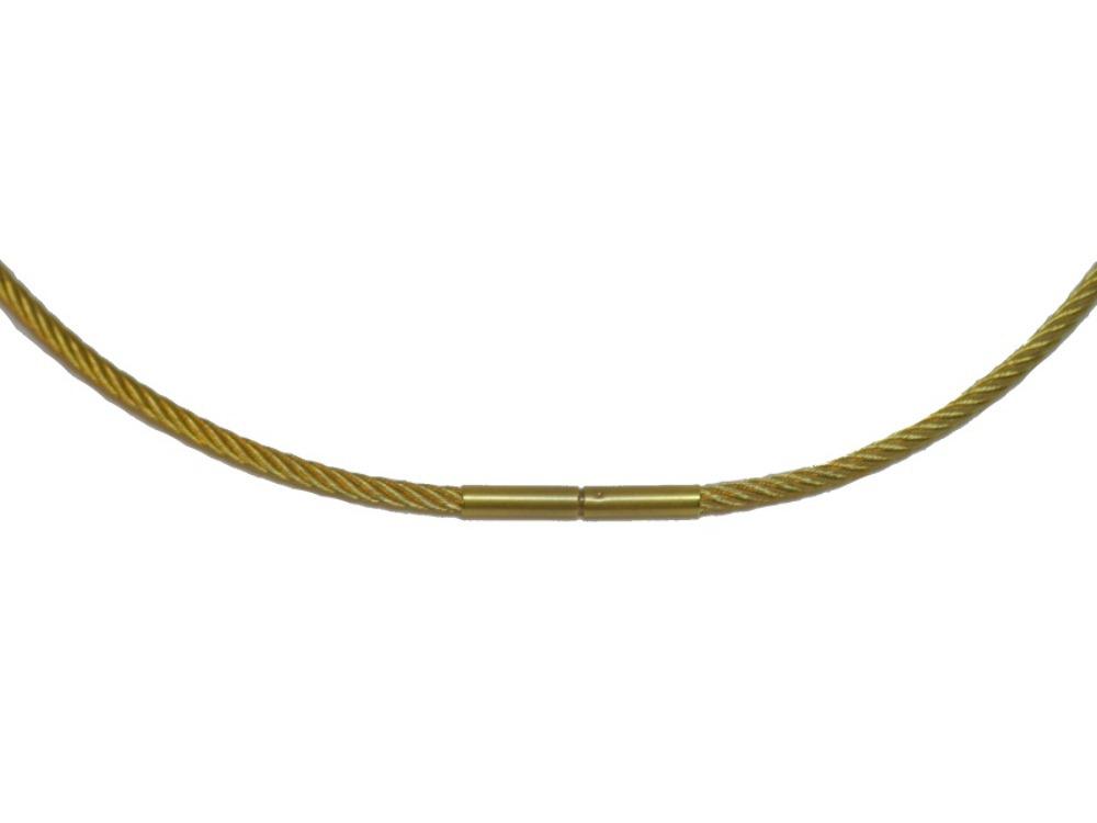 Edelstaal spang verguld 2,00 mm 42 cm